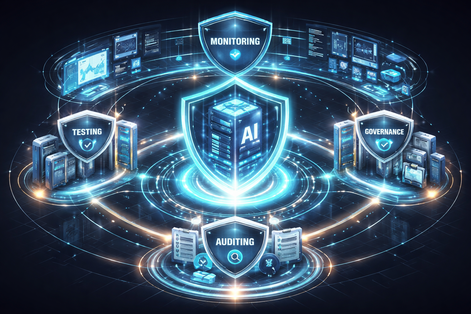 Resilient AI infrastructure with protective layers